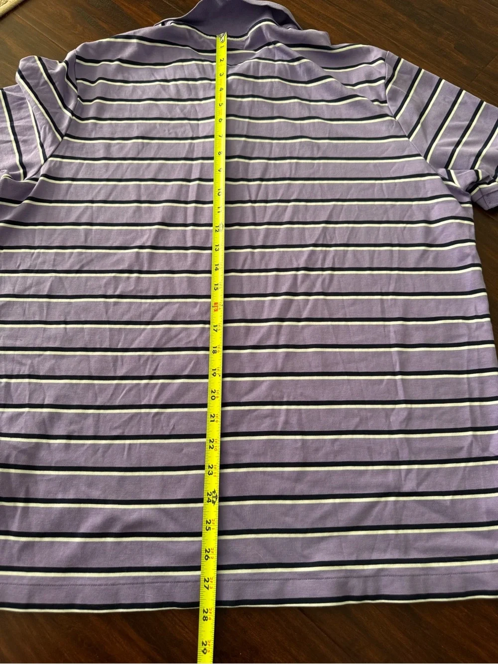 Polo Ralph Lauren Classic Fit Men's Size XL Purple Striped Polo Shirt Flesh Pony